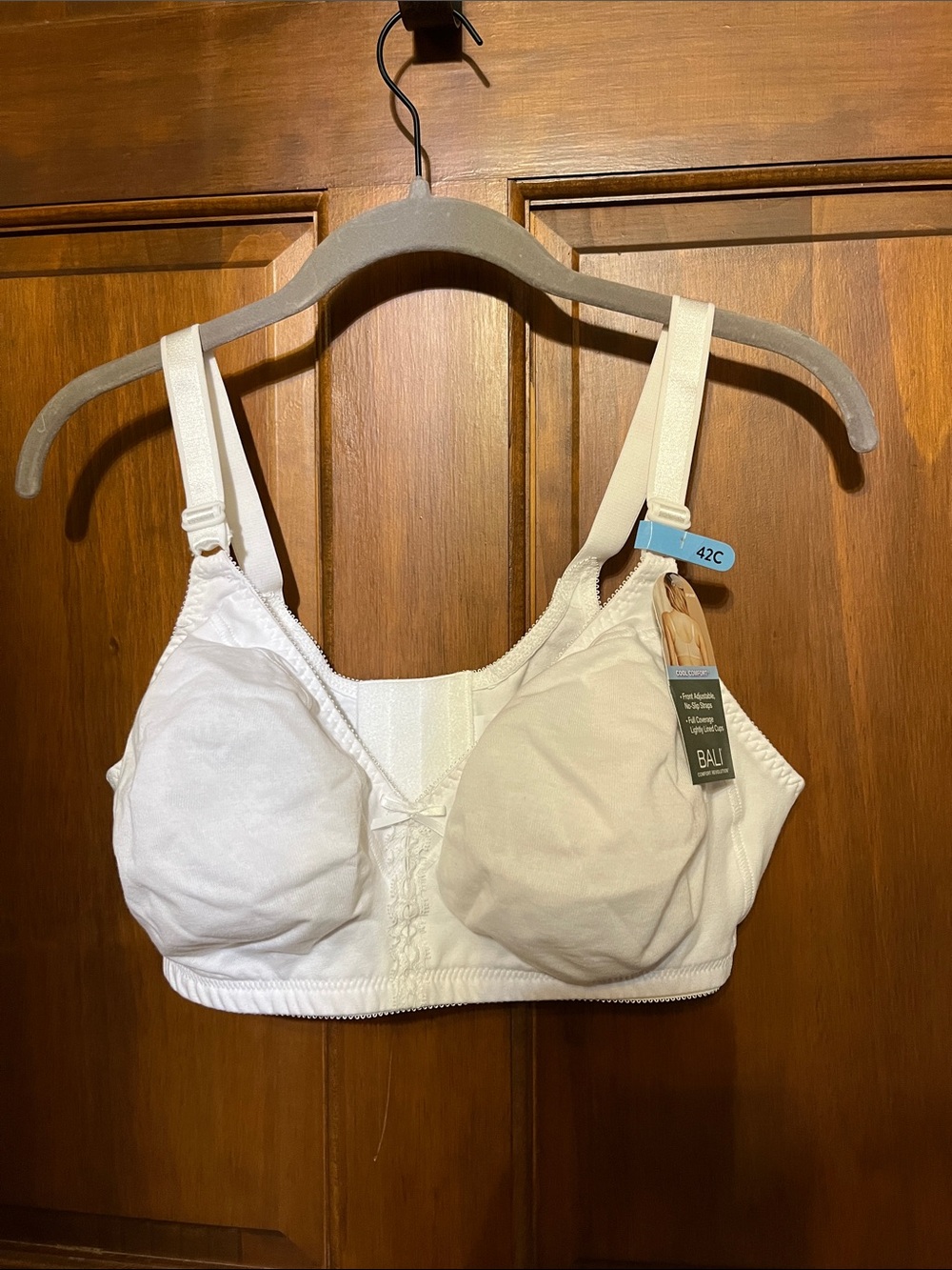 Bali Cool Comfort Wireless Bra in White